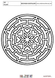 Mandala boyama sayfaları